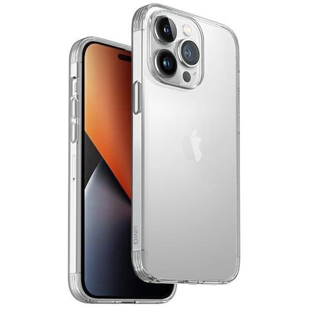 Удароустойчив силиконов (TPU) калъф за iPhone 14 Pro - Uniq AirFender Slim Flexible Case (прозрачен)