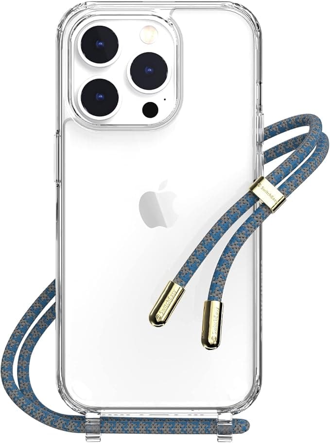 Хибриден удароустойчив кейс с връзка за носене за iPhone 14 Pro (прозрачен) - SwitchEasy Play Lanyard Ocean Case