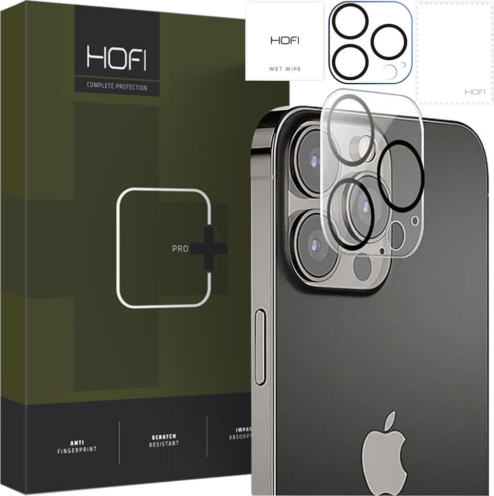 Предпазна плочка за камерата на iPhone 13 Pro, iPhone 13 Pro Max - Hofi Cam Pro Plus Lens Protector (прозрачен)