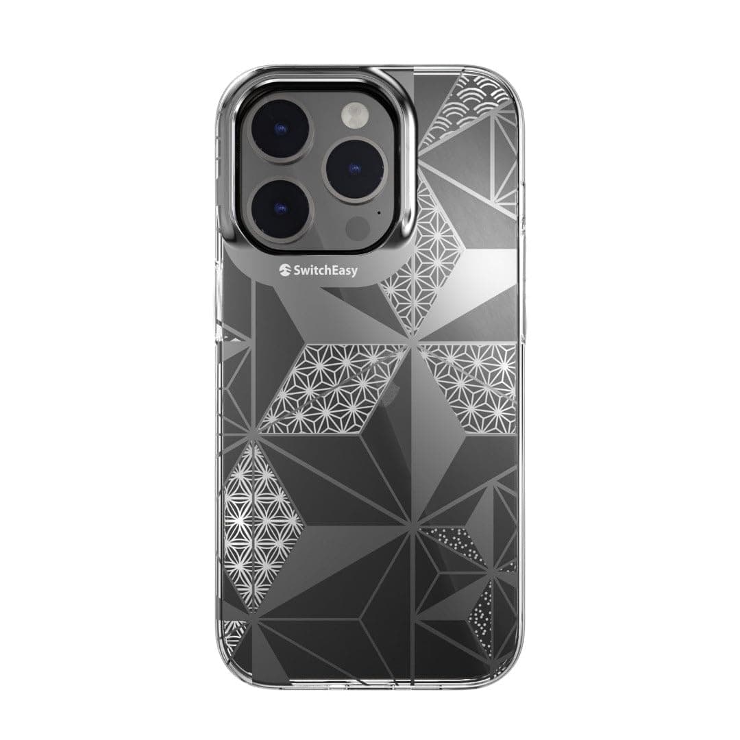 Дизайнерски хибриден удароустойчив кейс за iPhone 14 Pro (прозрачен) - SwitchEasy Artist Asanoha Case