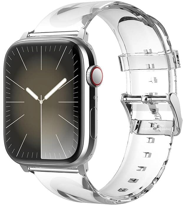 Силиконова каишка за Apple Watch 42мм, 44мм, 45мм, Ultra, Ultra 2 49мм - Elago Clear Band (прозрачен)