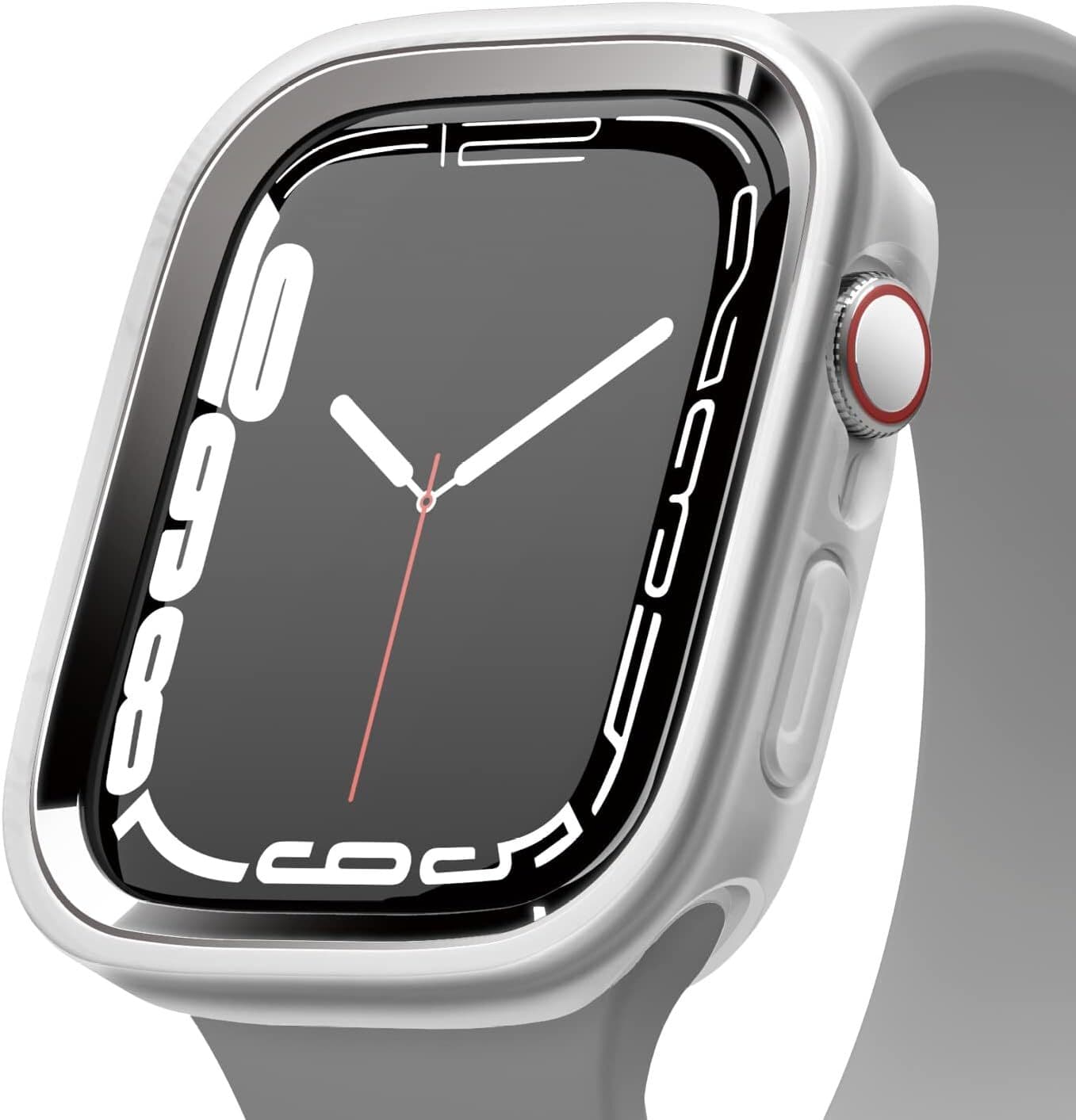 Силиконов (TPU) кейс с две сменяеми поликарбонатни части за Apple Watch 7 45мм, Apple Watch 8 45мм - Elago Duo Apple Watch Case (прозрачен-мат и тъмносив)