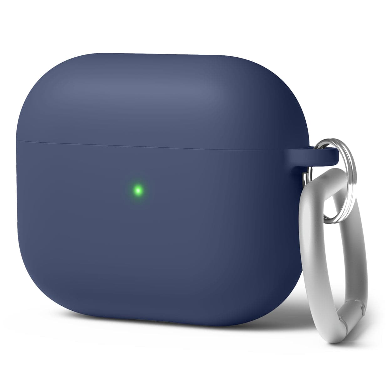 Твърд силиконов кейс с карабинер за Apple AirPods 3 - Elago AirPods 3 Liquid Hybrid Hang Case (тъмносин)