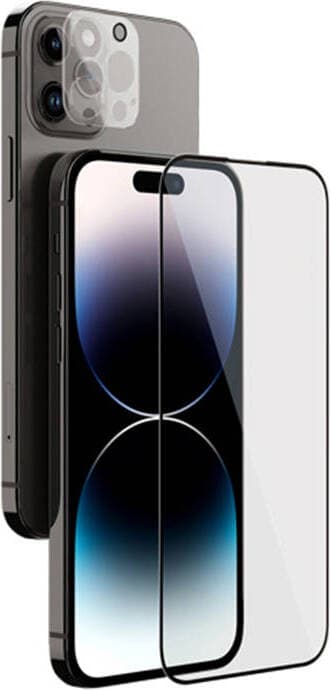 Комплект стъклени защитни покрития за дисплея и камерата за iPhone 14 Pro Max - Nillkin 2-in-1 Tempered Glass Screen and Camera Set