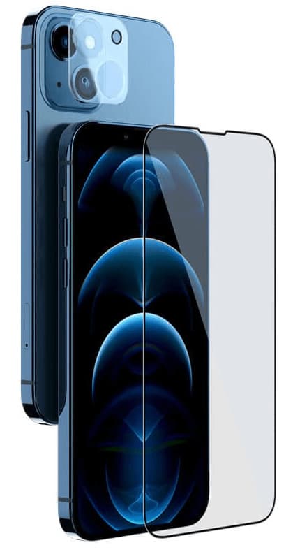 Комплект стъклени защитни покрития за дисплея и камерата за iPhone 14 Plus - Nillkin 2-in-1 Tempered Glass Screen and Camera Set