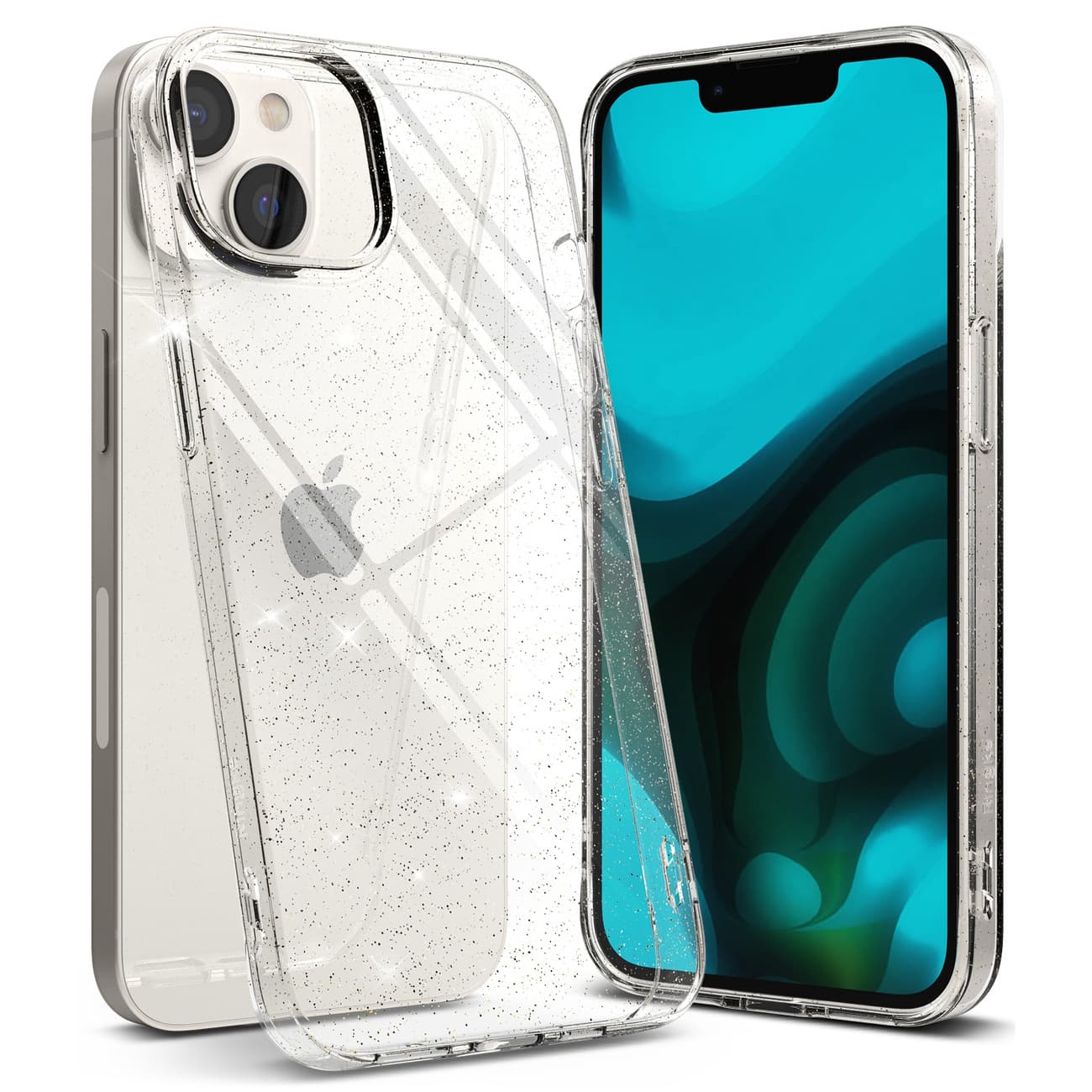 Силиконов (TPU) калъф за iPhone 14 Plus - Ringke Air Glitter Case (прозрачен)