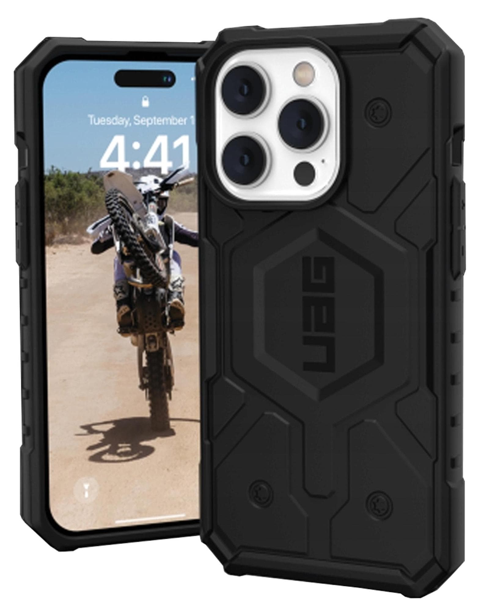 Удароустойчив хибриден кейс за iPhone 14 Pro - Urban Armor Gear Pathfinder MagSafe Case (черен)