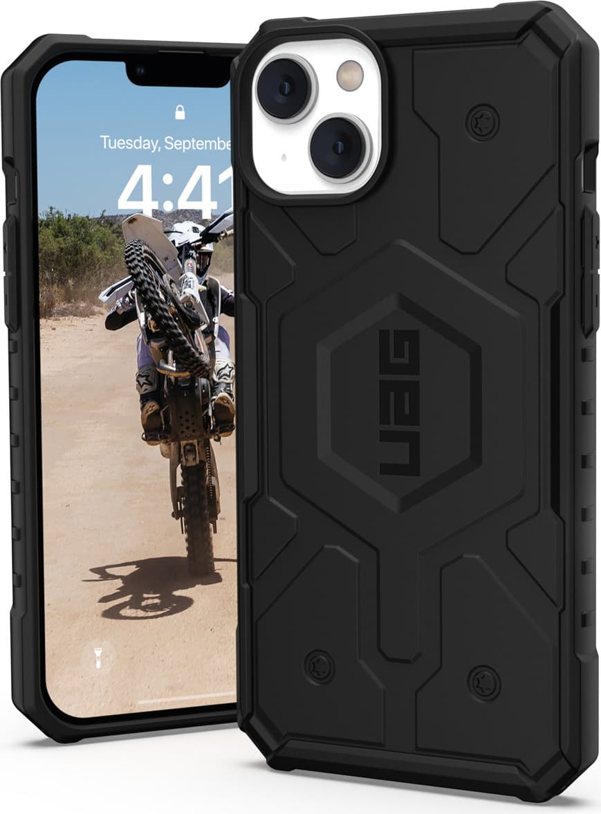 Удароустойчив хибриден кейс за iPhone 14 Plus - Urban Armor Gear Pathfinder MagSafe Case (черен)