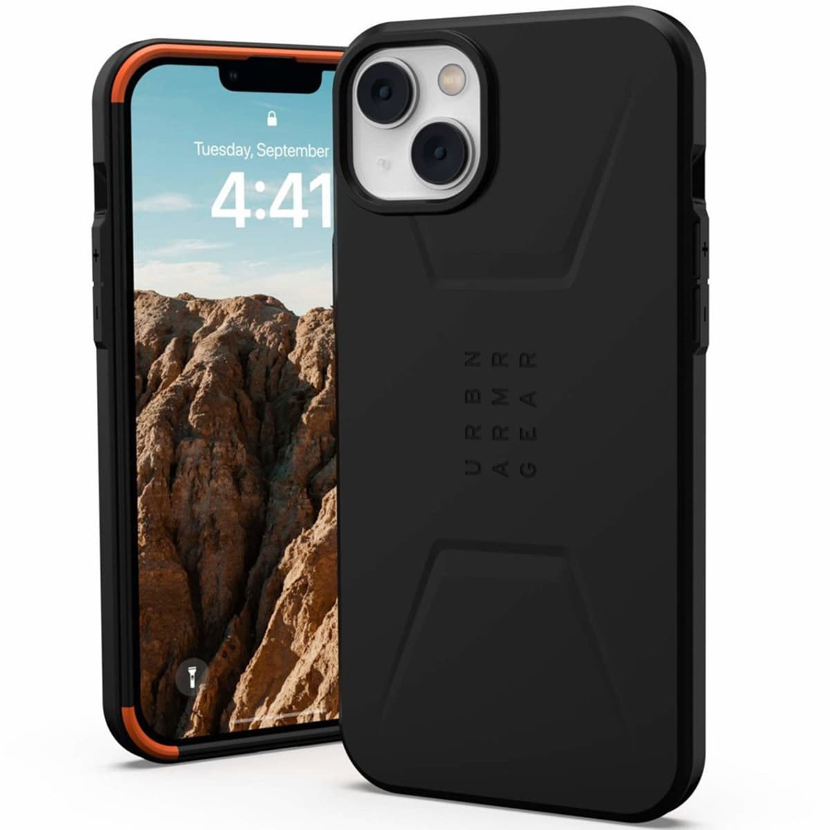 Удароустойчив хибриден кейс с MagSafe за iPhone 14 Plus - Urban Armor Gear Civilian MagSafe Case (черен)
