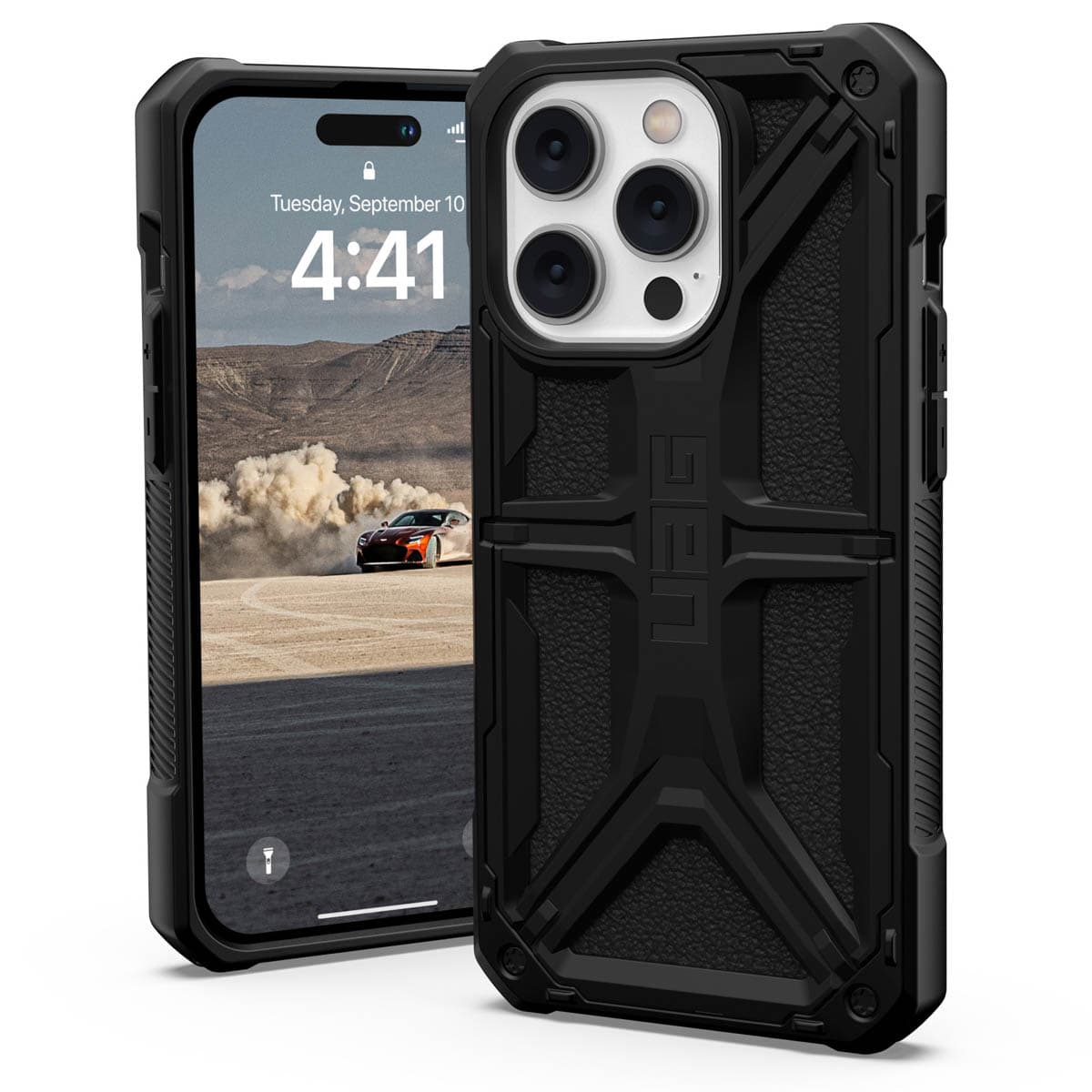 Удароустойчив хибриден кейс за iPhone 14 Pro - Urban Armor Gear Monarch Case (черен)