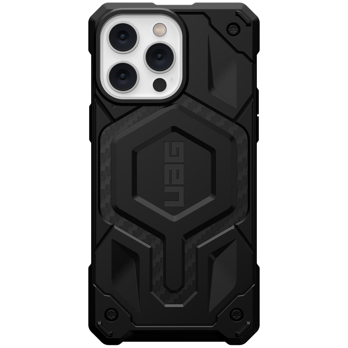 Удароустойчив хибриден кейс с MagSafe за iPhone 14 Pro Max - Urban Armor Gear Monarch Pro MagSafe Case (черен-карбон)