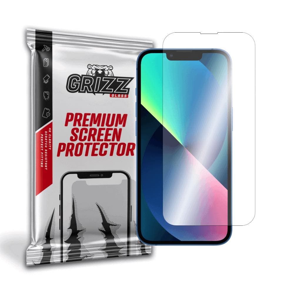 Хибридно защитно покритие за дисплея на iPhone 14 (прозрачно) - GrizzGlass HybridGlass Screen Protector (един брой)