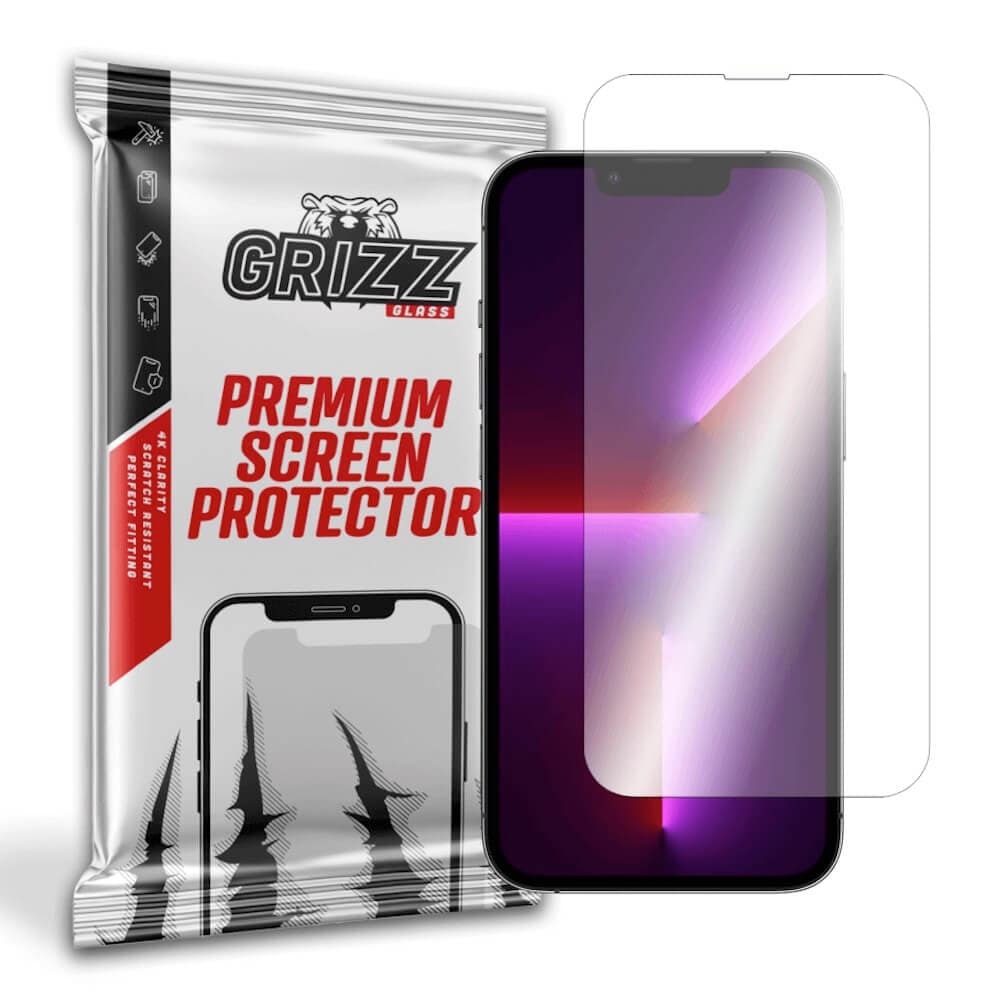 Хибридно защитно покритие за дисплея на iPhone 14 Pro Max (прозрачно) - GrizzGlass HybridGlass Screen Protector (един брой)