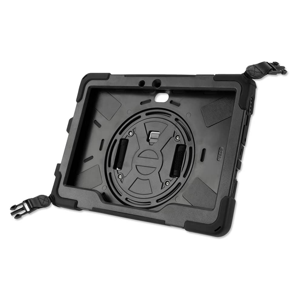 Удароустойчив калъф с лента за врата и защита за дисплея за Samsung Galaxy Tab Active Pro - JC Rugged Tablet Case Grip (черен)