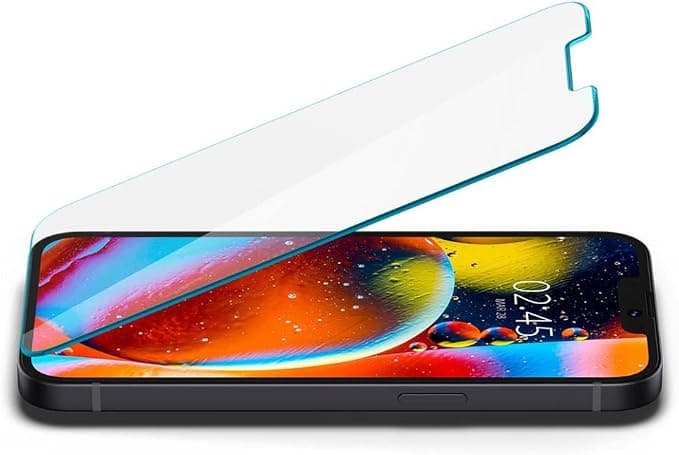 Калено стъклено защитно покритие за iPhone 14, iPhone 13, iPhone 13 Pro - Spigen Glass.Tr Slim HD Tempered Glass (прозрачен)