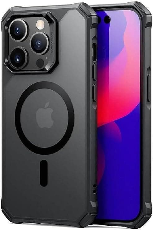 Хибриден удароустойчив кейс с MagSafe за iPhone 14 Pro - ESR Air Armor HaloLock MagSafe Case (черен-мат)