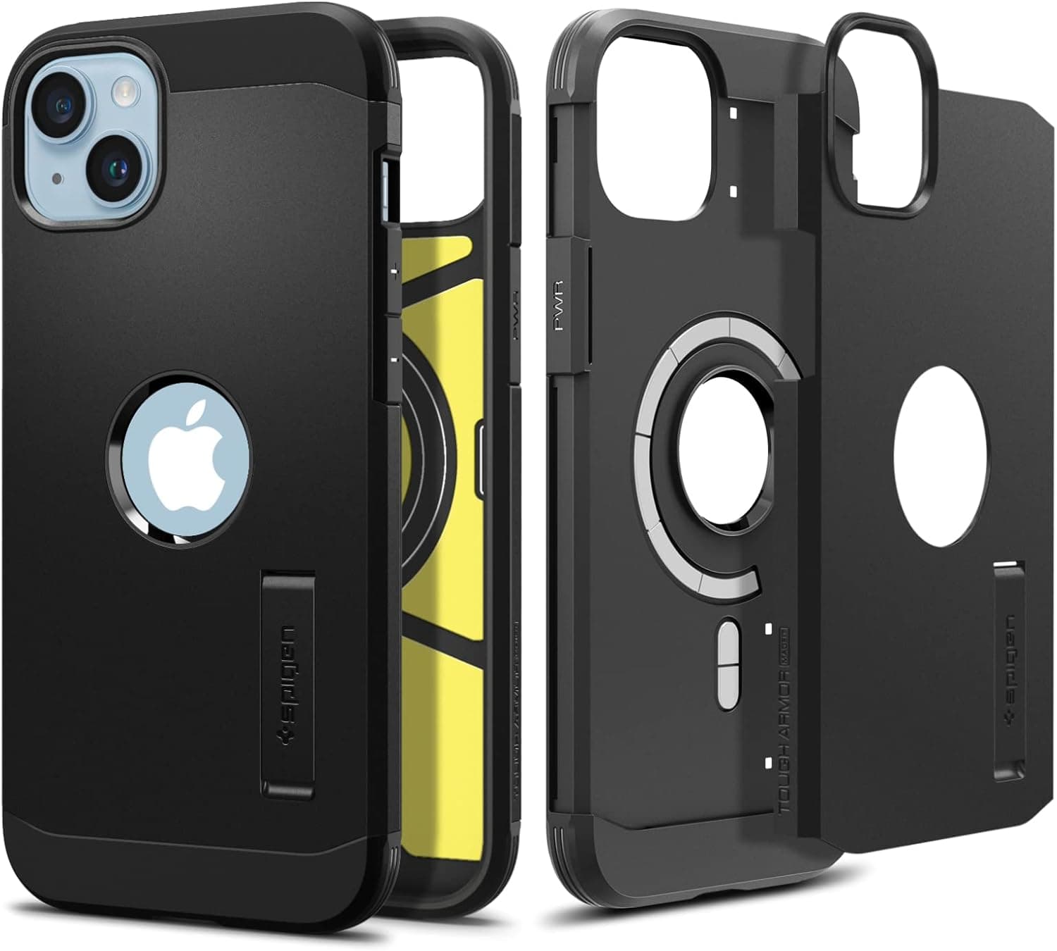 Хибриден кейс с най-висока степен на защита с MagSafe за iPhone 14 - Spigen MagFit Tough Armor Case (черен)