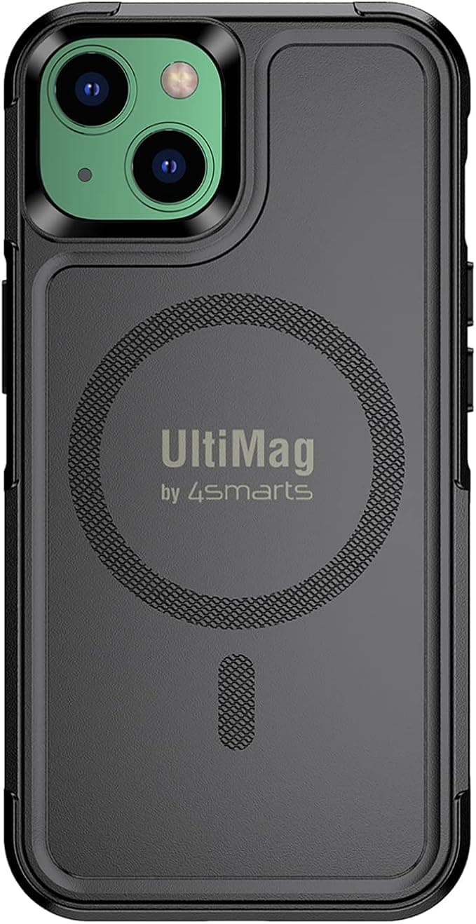 Хибриден удароустойчив кейс с MagSafe за iPhone 14 - 4smarts Defend Case with UltiMag (черен)