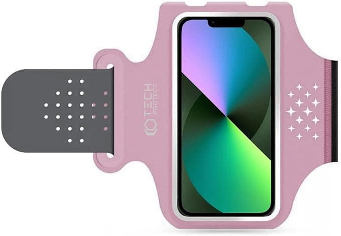 Универсален неопренов спортен калъф за ръка за iPhone, Samsung, Huawei и други - Tech-Protect M1 Universal Sports Armband (розов)
