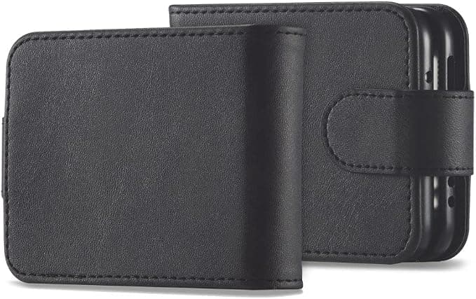 Кожен калъф, тип портфейл за Samsung Galaxy Z Flip 4 - Tech-Protect Wallet Leather Flip Case (черен)
