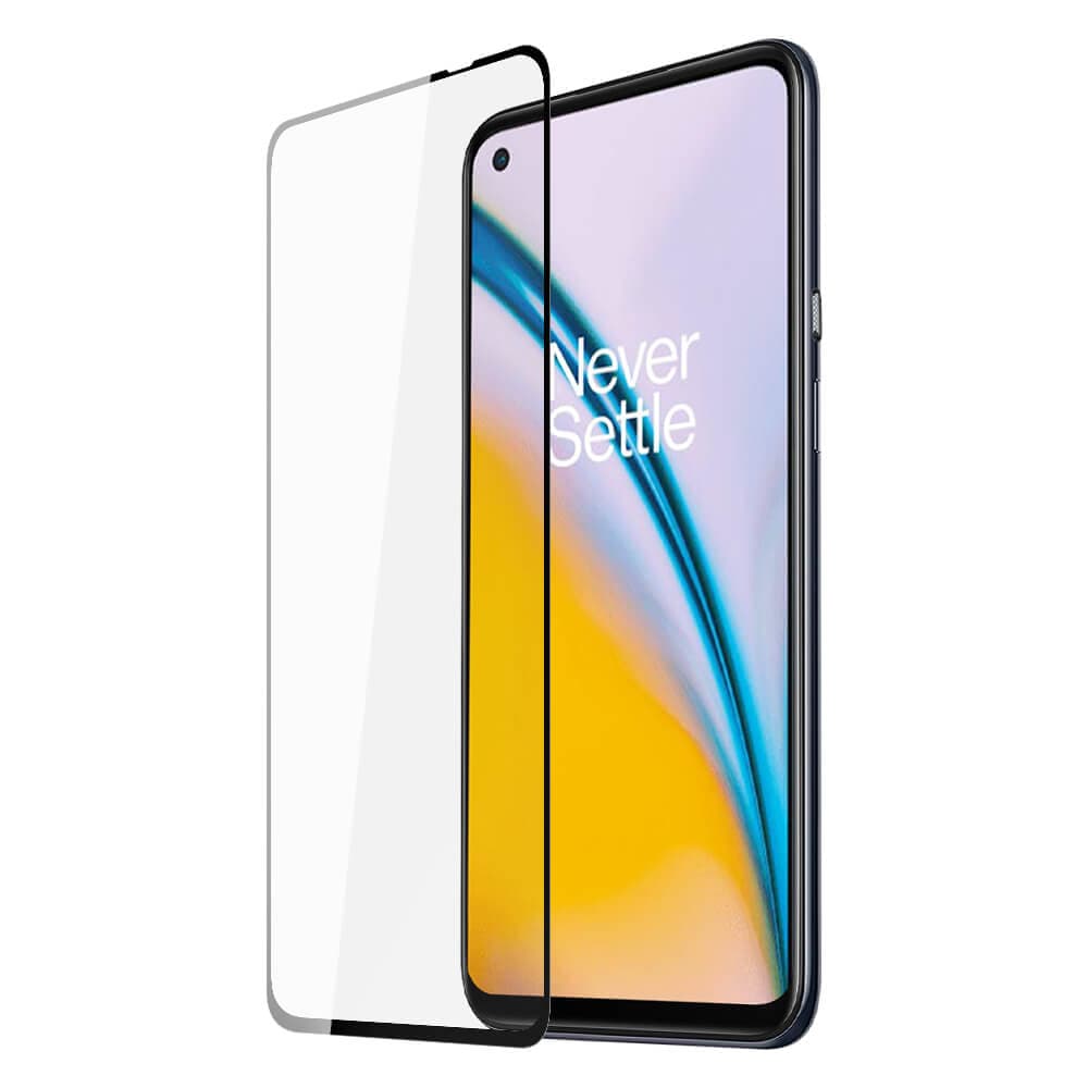 Калено стъклено защитно покритие за целия дисплей на OnePlus Nord N200 5G - Dux Ducis 9D Case Friendly Full Coveraged Tempered Glass (черен-прозрачен)