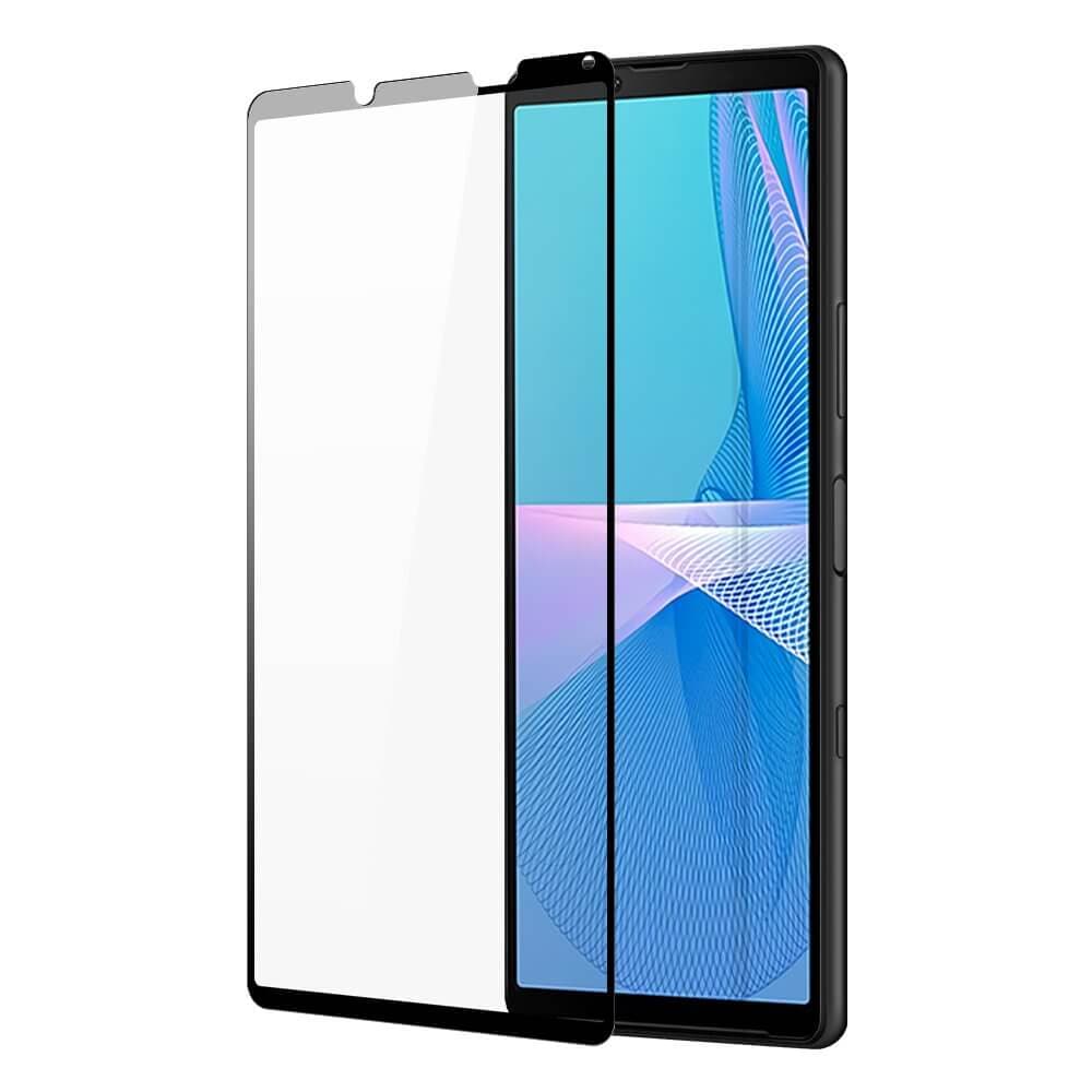 Калено стъклено защитно покритие за целия дисплей на Sony Xperia 10 III - Dux Ducis 10D Case Friendly Full Coveraged Tempered Glass (черен-прозрачен)