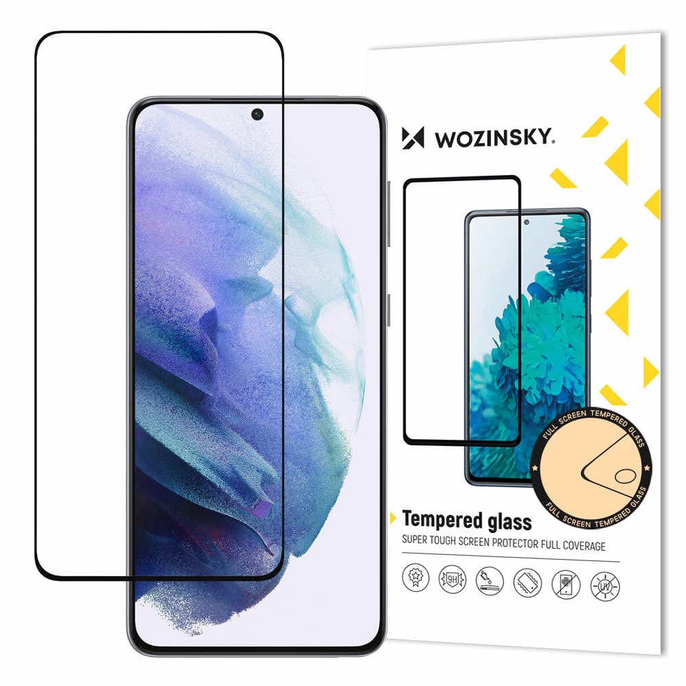 Калено стъклено защитно покритие за дисплея на Samsung Galaxy S22 Plus - Wozinsky Full Glue 3D Tempered Glass (черен-прозрачен)
