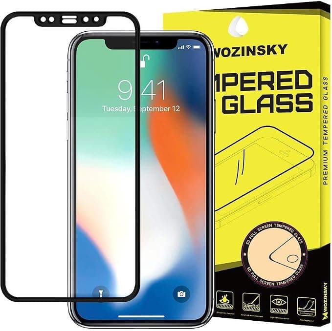 Калено стъклено защитно покритие за дисплея на iPhone 12 Pro Max - Wozinsky Full Glue 3D Tempered Glass (черен-прозрачен)