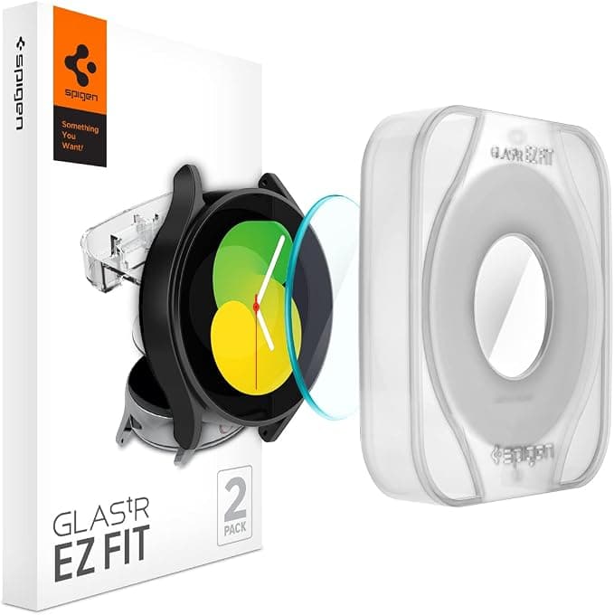 Стъклени защитни покрития за дисплея на Samsung Galaxy Watch 4 44mm - Spigen Tempered Glass GLAS.tR EZ Fit (2 броя)