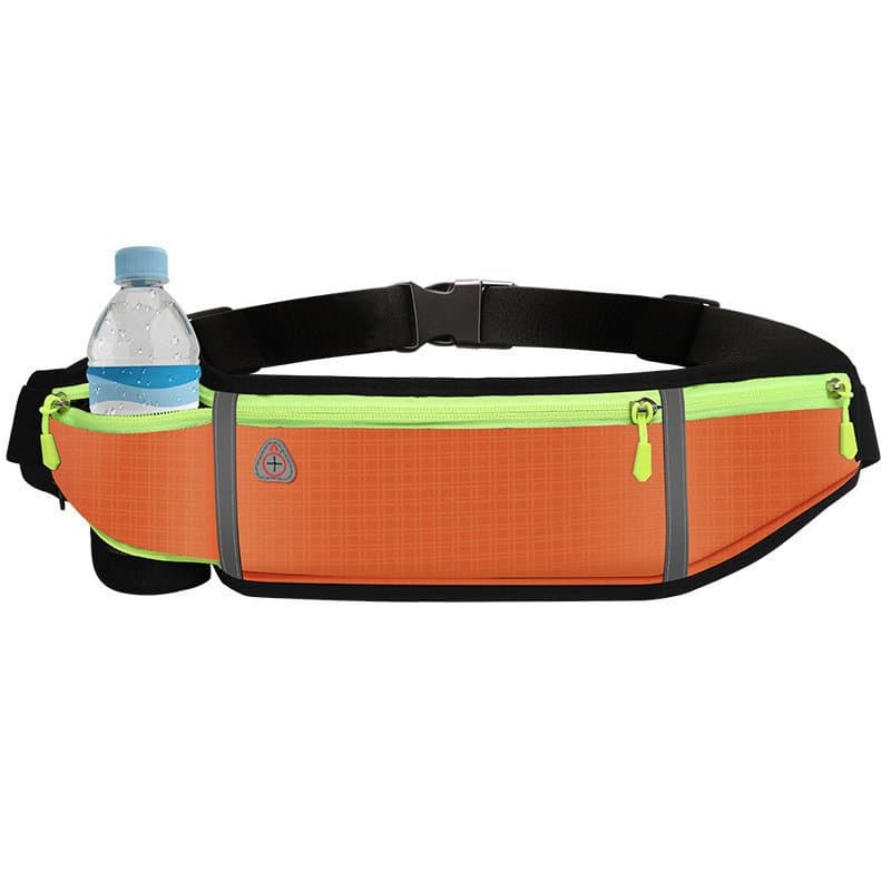 Универсален спортен калъф за кръста с 4 джоба за смартфони - Ultimate 4-pocket Running Belt (оранжев)