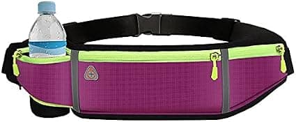 Универсален спортен калъф за кръста с 4 джоба за смартфони - Ultimate 4-pocket Running Belt (лилав)