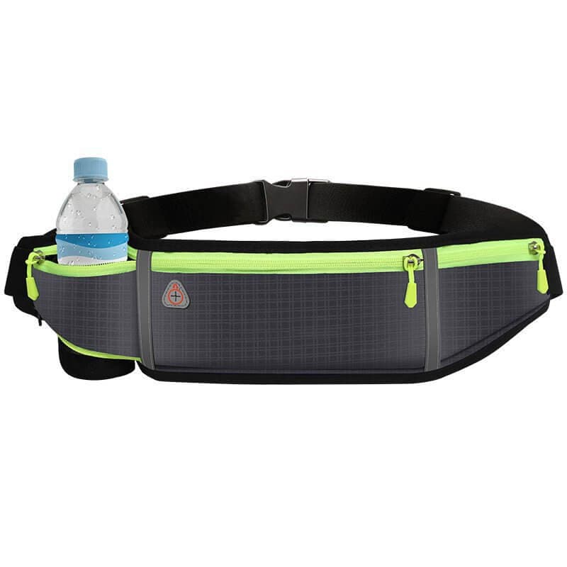 Универсален спортен калъф за кръста с 4 джоба за смартфони - Ultimate 4-pocket Running Belt (сив)