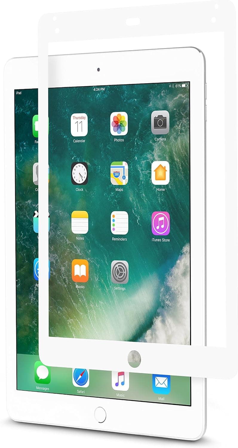 Качествено матово защитно покритие за iPad Pro 9.7, iPad Air 2, iPad Air, iPad 5 (2017), iPad 6 (2018) - Moshi iVisor AG (бял)