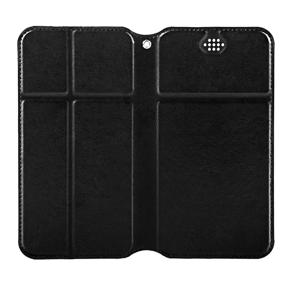 Универсален кожен калъф, тип портфейл за смартфони от 5.5 до 6.0 инча - Dux Ducis Universal Case Size C (черен)