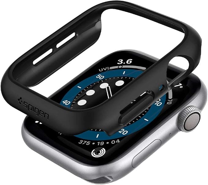 Качествен твърд кейс за Apple Watch 44мм - Spigen Thin Fit Case (прозрачен)