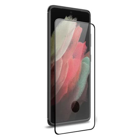 Стъклено защитно покритие за целия дисплей на Samsung Galaxy S21 Plus - Premium Full Glue 5D Tempered Glass (черен)