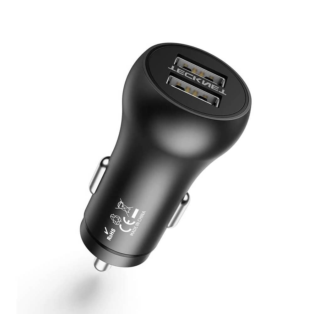 24W зарядно за кола с 2xUSB порта за мобилни устройства - TeckNet ECC01061BA01 Dual USB 4.8A Car Charger (черен)