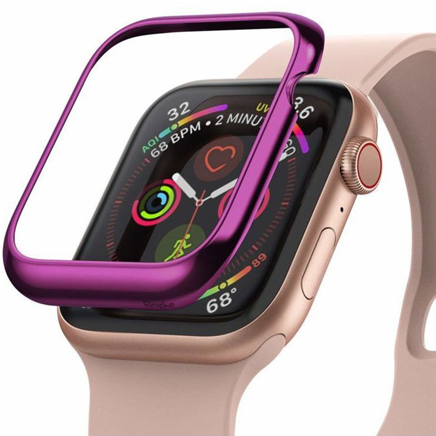 Стоманена рамка с висока степен на защита за Apple Watch 44мм - Ringke Bezel Styling (лилав)