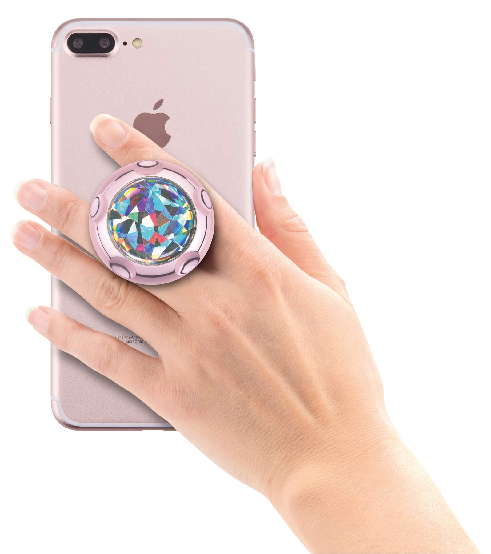 Поставка и аксесоар против изпускане на вашия смартфон - Jumpop Glamour Diamond Cut Smartphone-Fingerholder (розово злато-гланц)