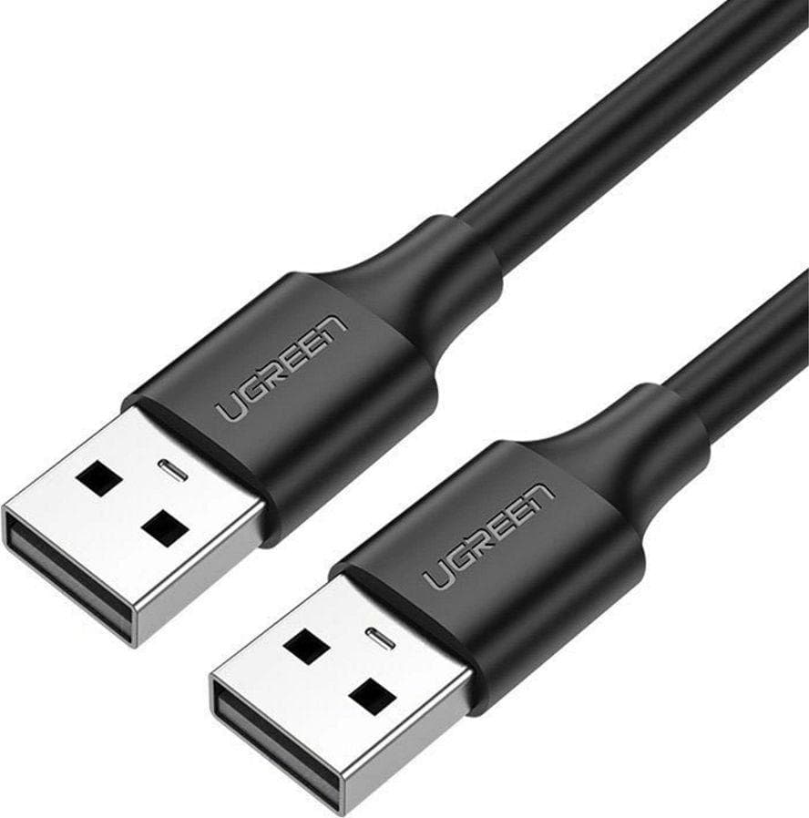 USB кабел (мъжко-мъжко) (50 см) - Ugreen USB-A 2.0 Male to USB-A 2.0 Male USB Cable (черен)