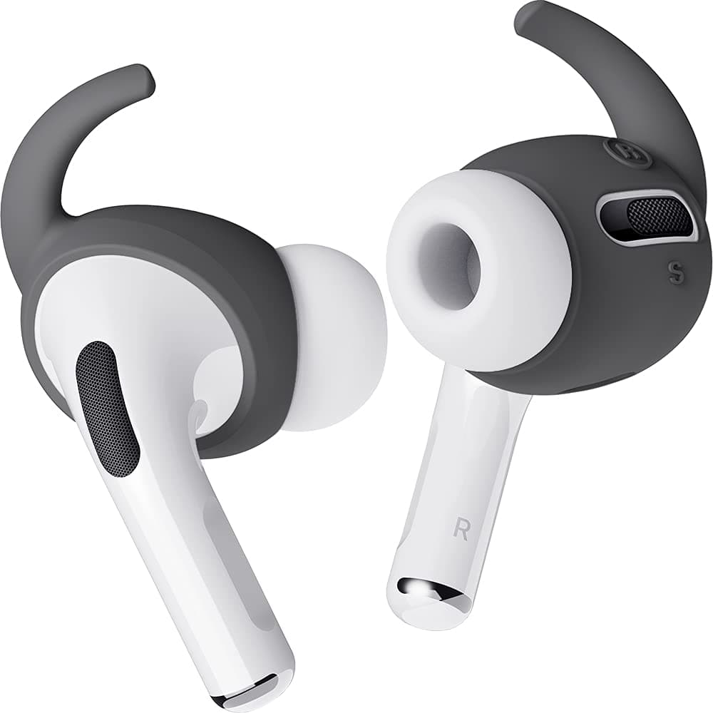 Антибактериални силиконови калъфчета с вградени кукички за Apple Airpods Pro (4 чифта) - Elago Airpods Pro Earbuds Hooks (сив)