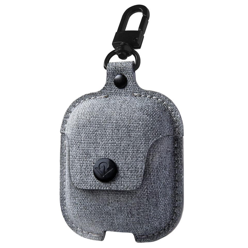 Кожен калъф (ествествена кожа) за Apple AirPods и Apple AirPods 2 - TwelveSouth AirSnap Leather Case (сив)