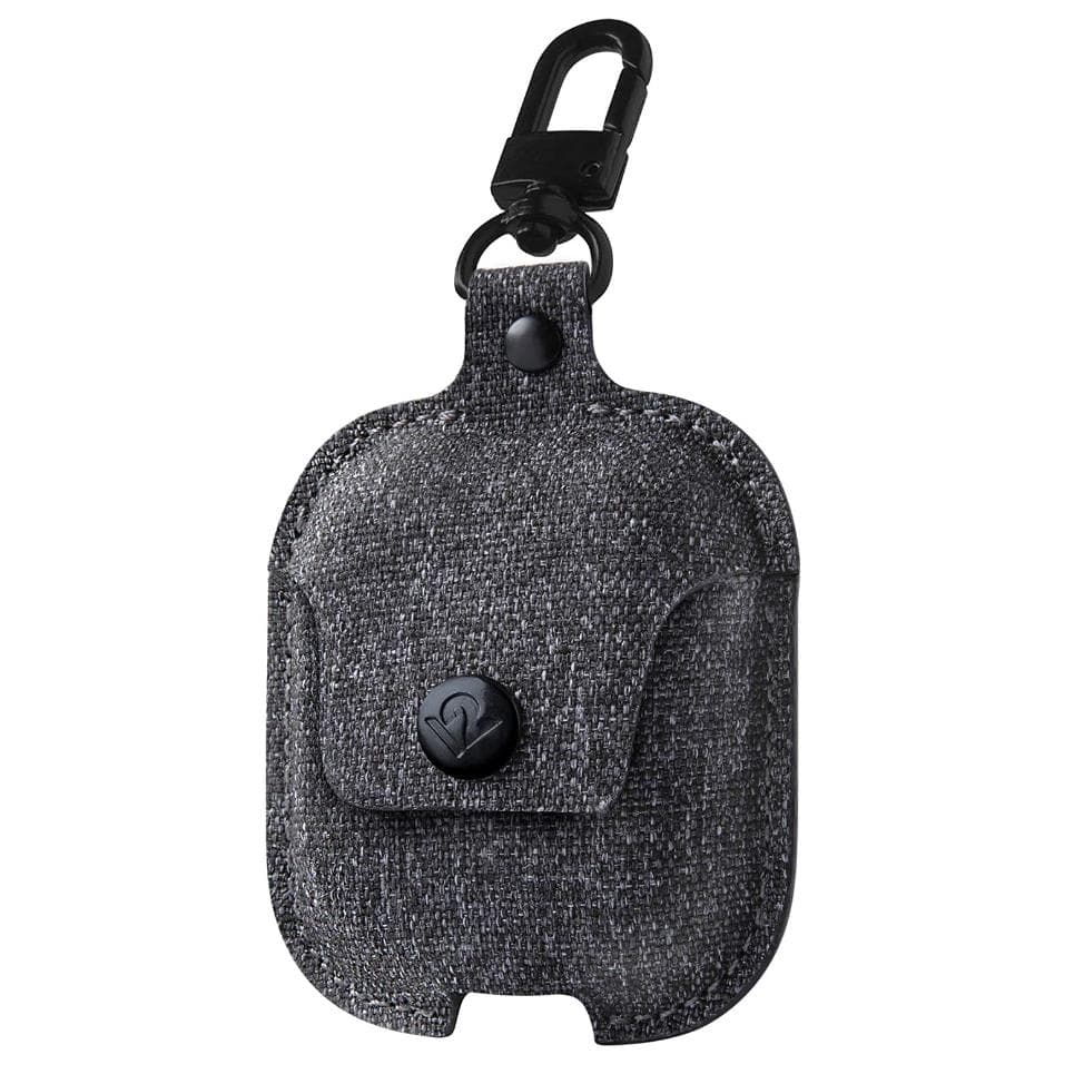 Кожен калъф (ествествена кожа) за Apple AirPods и Apple AirPods 2 - TwelveSouth AirSnap Leather Case (тъмносив)
