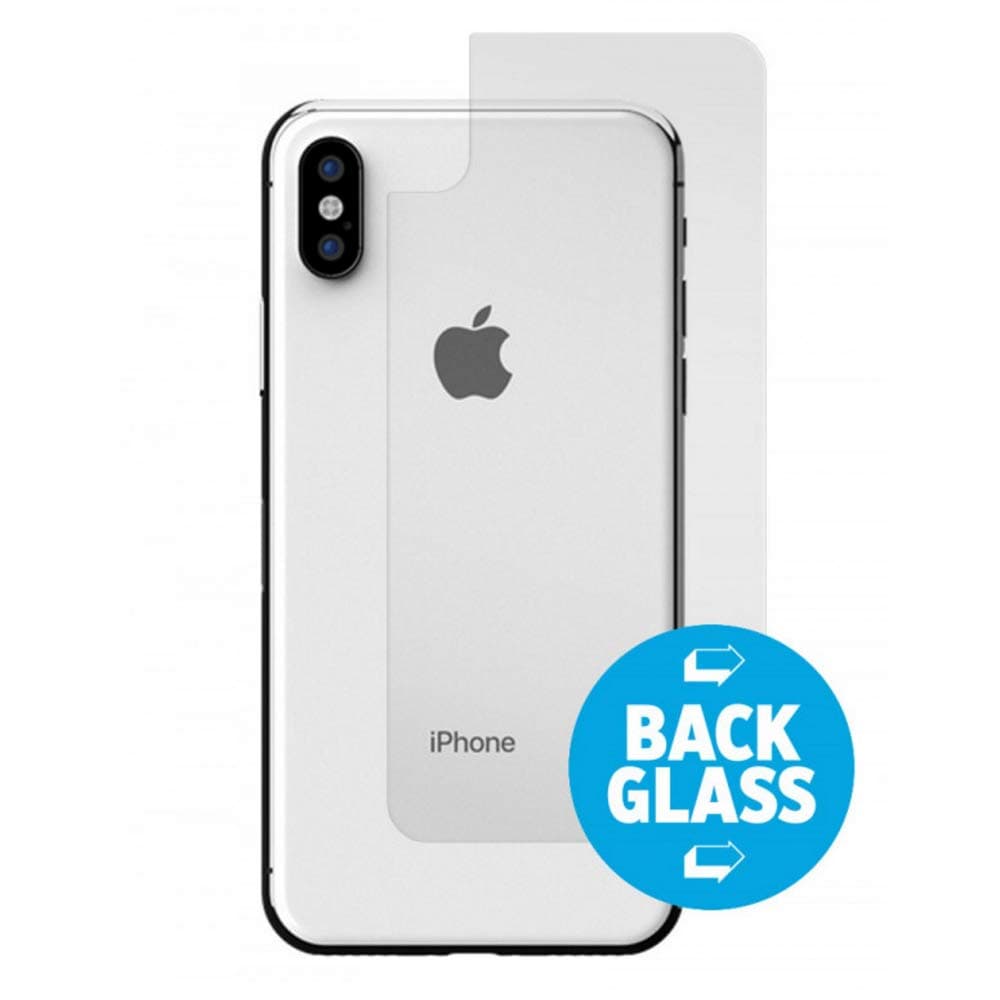 Калено стъклено защитно покритие за задната част на iPhone X, iPhone XS - Gadget Guard Back Tempered Glass Black Ice Edition (прозрачен)