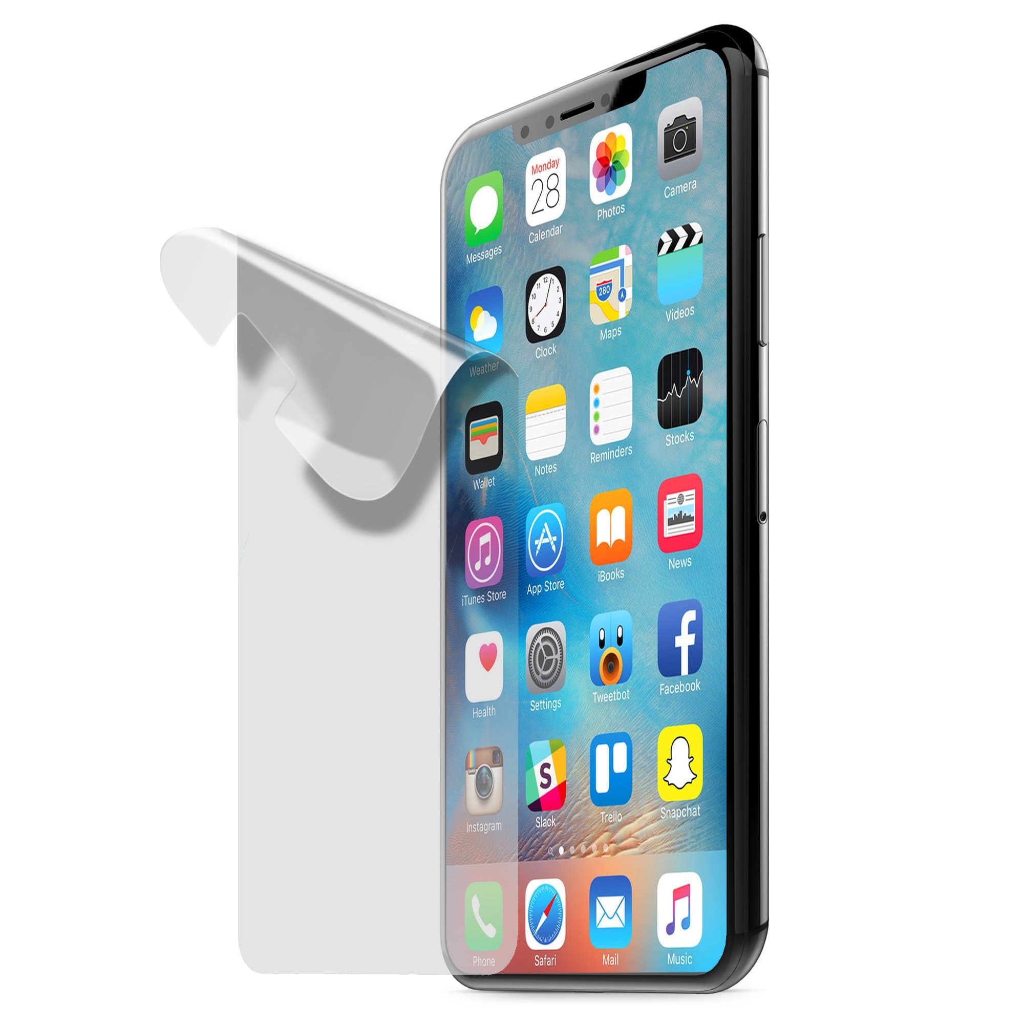 Качествено защитно покритие за дисплея на iPhone 11 Pro, iPhone XS, iPhone X (два броя) - iLuv Clear Protective Film Kit (прозрачен)