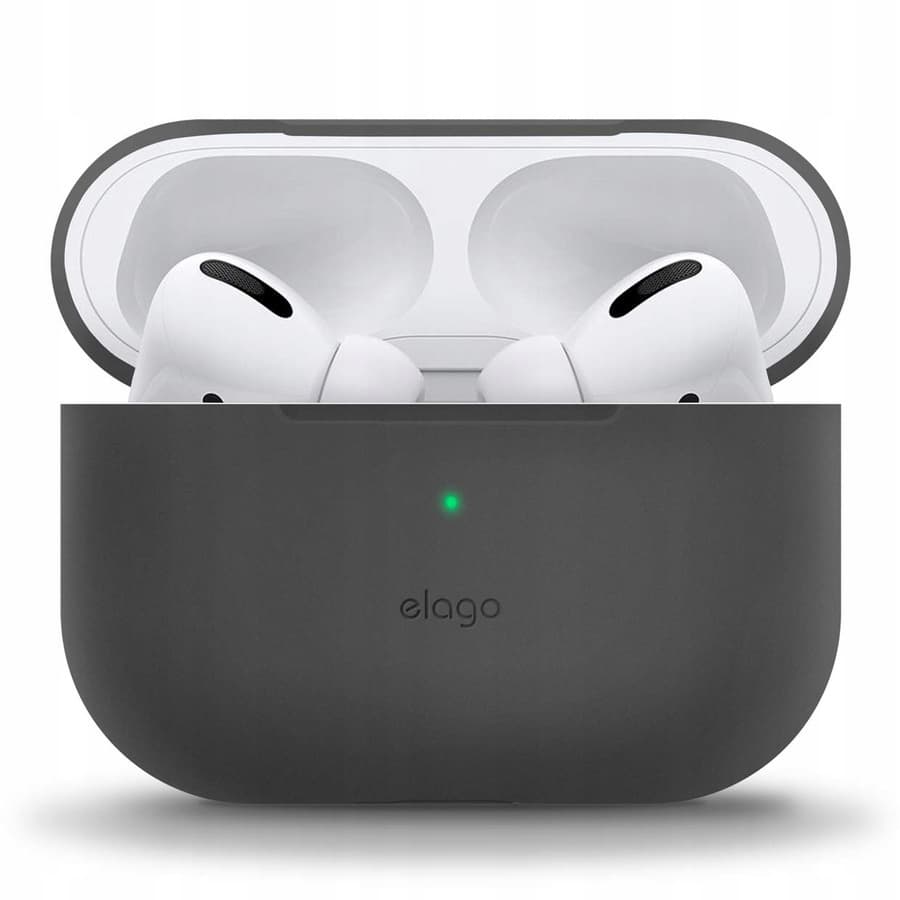 Тънък силиконов калъф за Apple Airpods Pro - Elago Airpods Slim Basic Silicone Case (тъмносив)