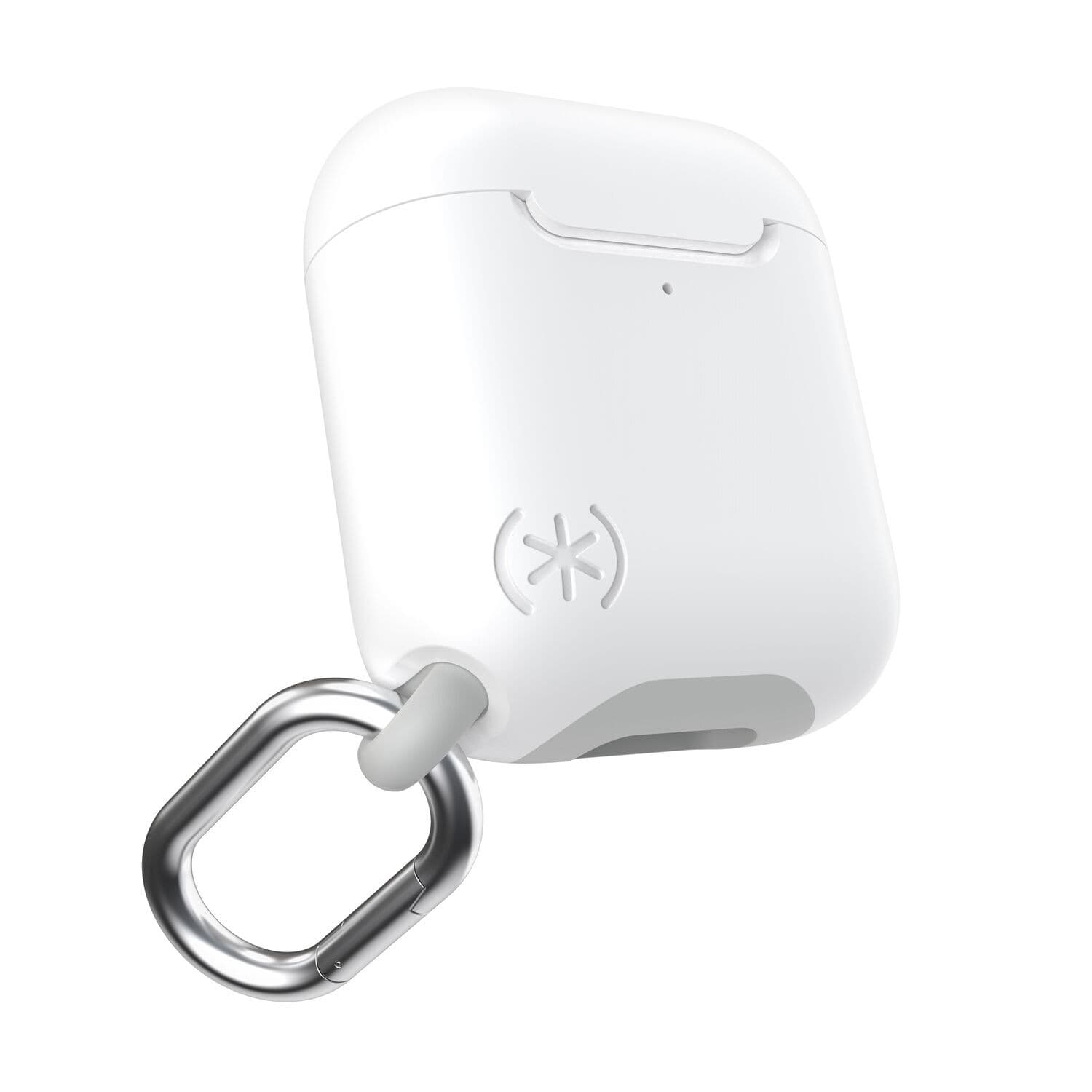Поликарбонатов кейс с карабинер за Apple Airpods - Speck Presidio Pro Hardshell Case (бял)