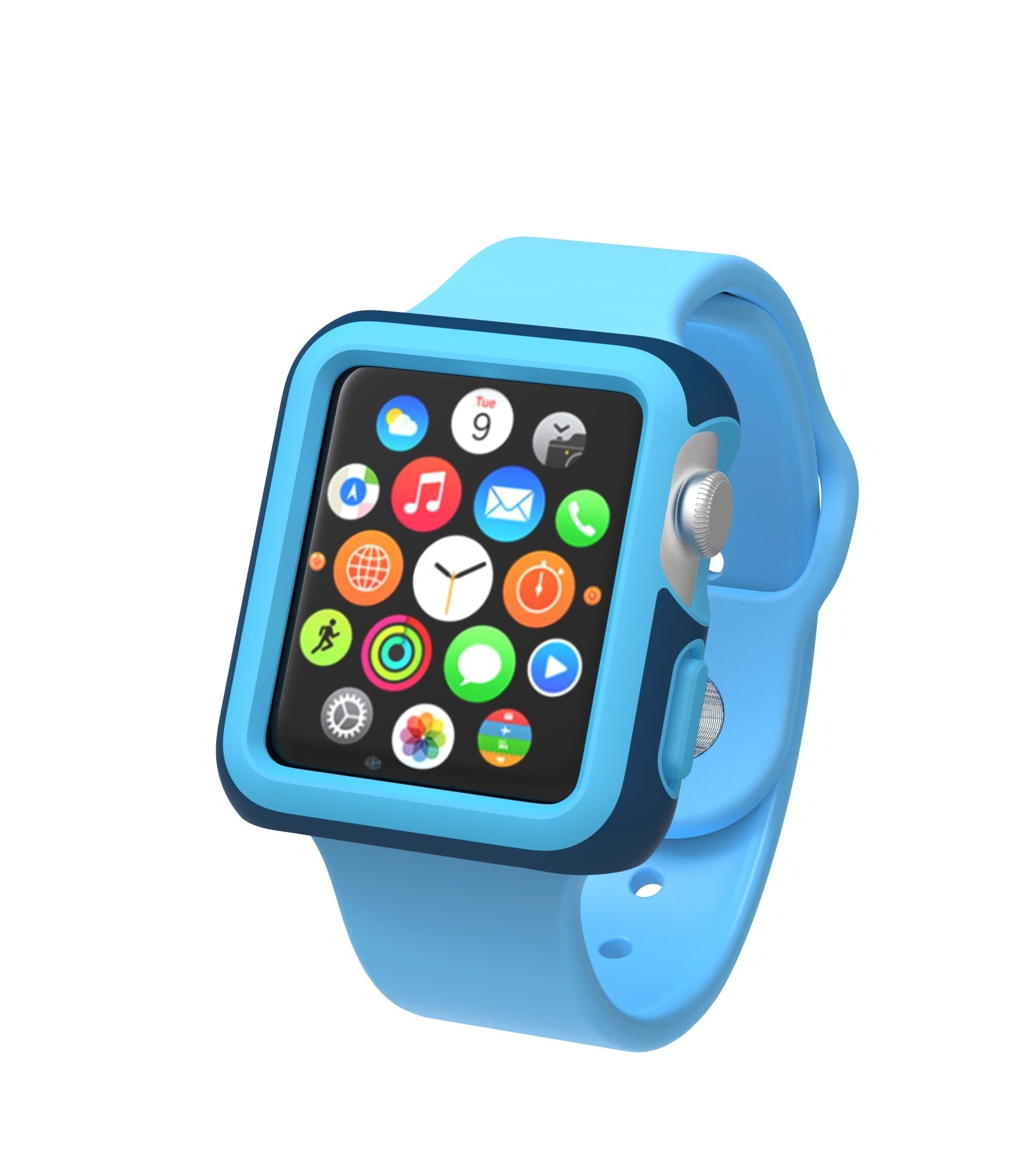 Удароустойчив хибриден кейс за Apple Watch 38мм - Speck CandyShell Fit Case (син)