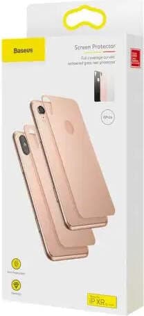 Калено стъклено защитно покритие за задната част на iPhone XR - Baseus Back Glass Film (бял)