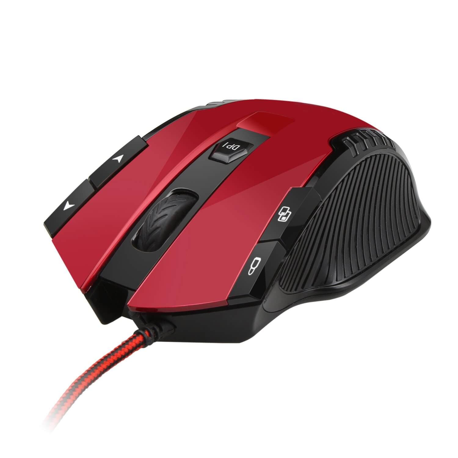 Програмируема гейминг мишка - TeckNet GM269-V1 Wired Programmable Gaming Mouse (червена)